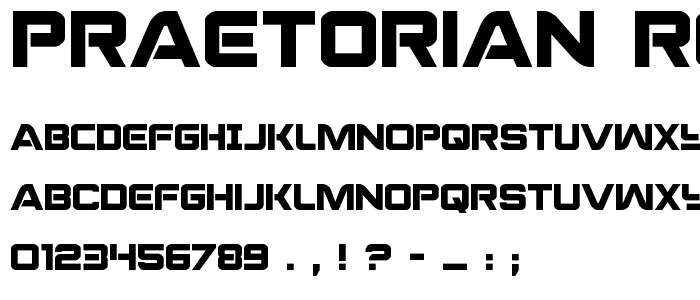 Praetorian Regular font